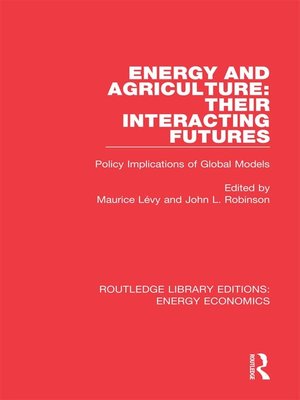 cover image of Energy and Agriculture